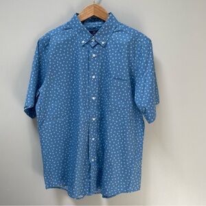 New short sleeve button down, George, blue